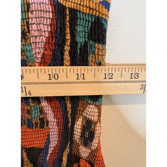 Farm Rio Dress Womens Medium Multicolor Long Sleeve Midi Smocked Boho  Patchwork